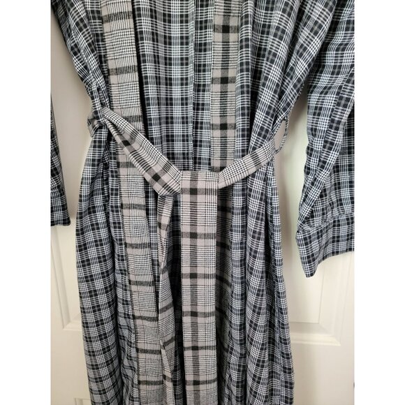 Savage x Fenty Remixed Plaid Belted Long Men's Robe Sz S - Picture 6 of 10